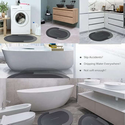 Quick Dry Dirt Resistant Bath Rug Bathroom Mat | Non-Slip Entrance Doormat