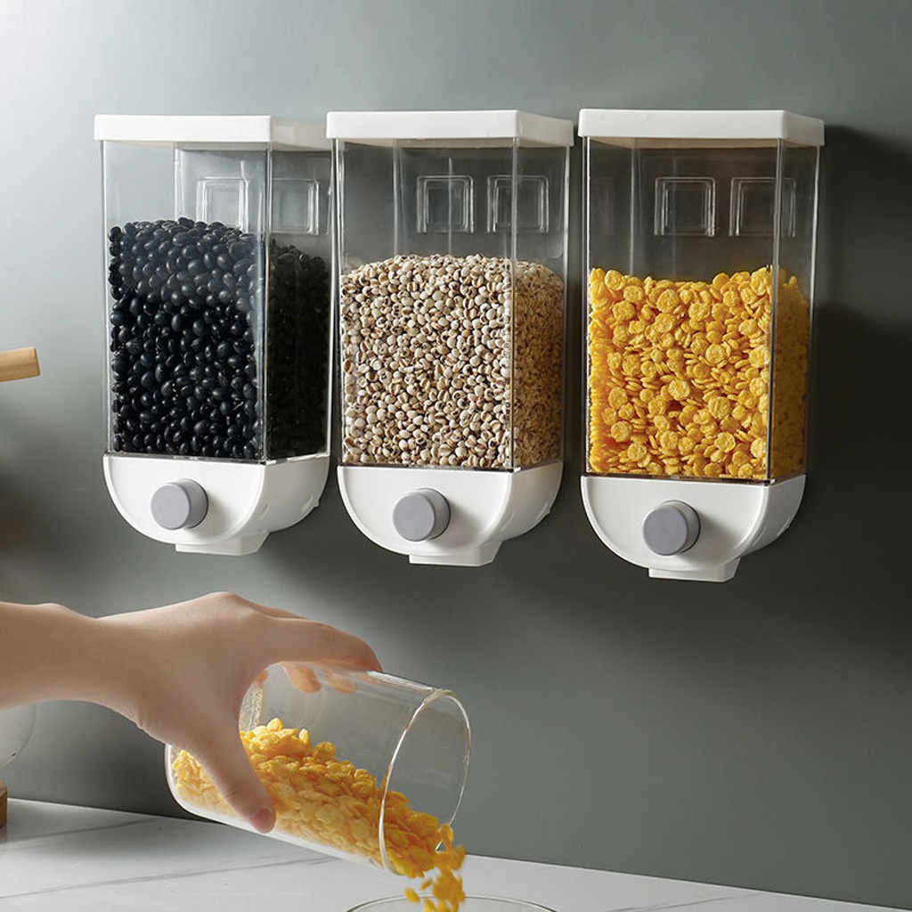 Wall Mounted Kitchen Whole Grain Rice Storage Tank