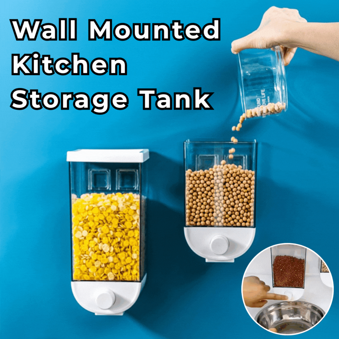 Wall Mounted Kitchen Whole Grain Rice Storage Tank