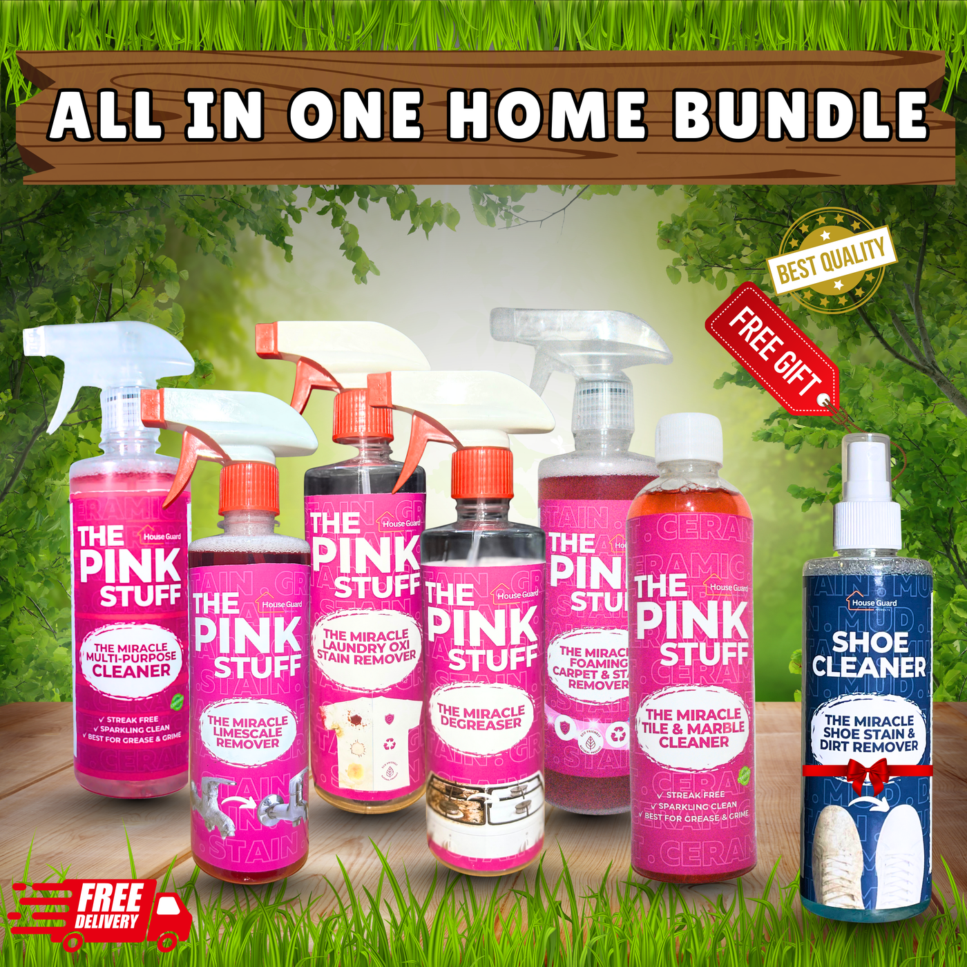 7 in 1 Home Pink Stuff Bundle
