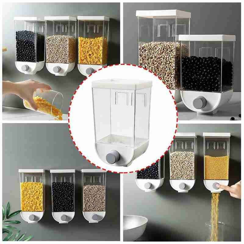 Wall Mounted Kitchen Whole Grain Rice Storage Tank